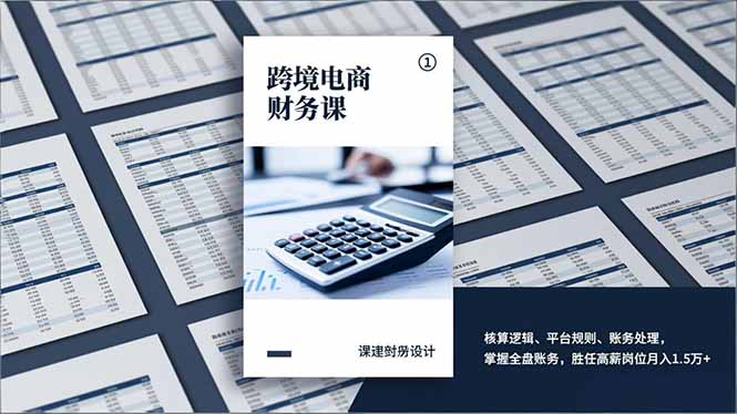 (17036期)跨境电商财务课,核算逻辑、平台规则、账务处理,掌握全盘账务,胜任高薪岗位月入1.5万+网创吧-网创项目资源站-副业项目-创业项目-搞钱项目网创吧
