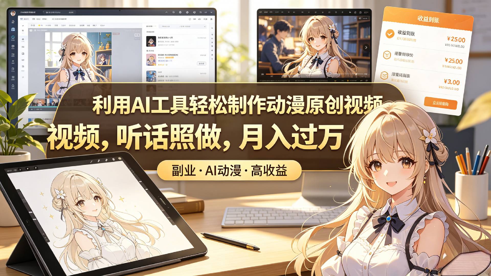 利用AI工具轻松制作动漫原创视频,听话照做,月入过万网创吧-网创项目资源站-副业项目-创业项目-搞钱项目网创吧