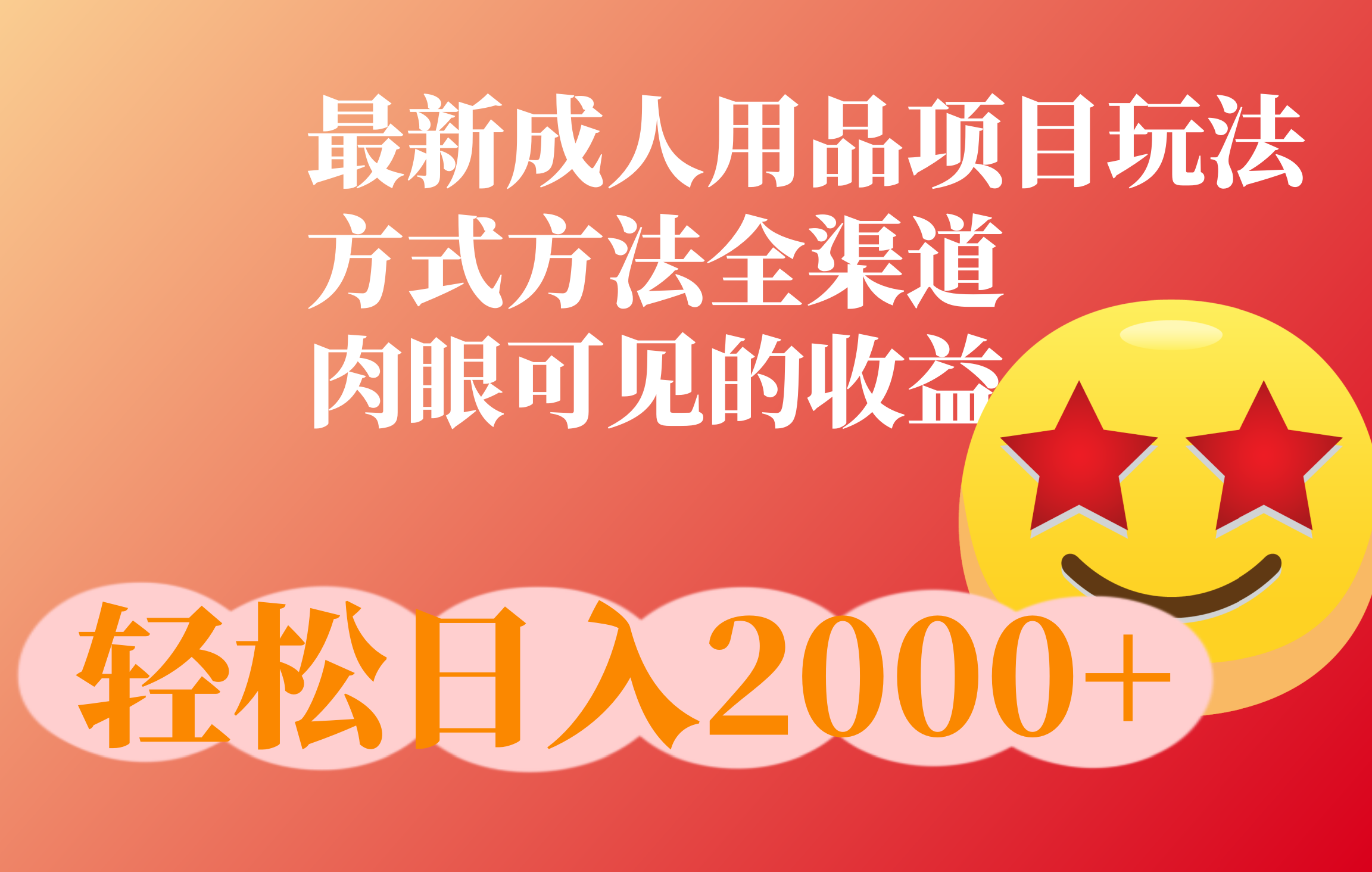成人用品项目最新玩法,方式方法全渠道网创库-网创项目资源站-副业项目-创业项目-搞钱项目网创吧