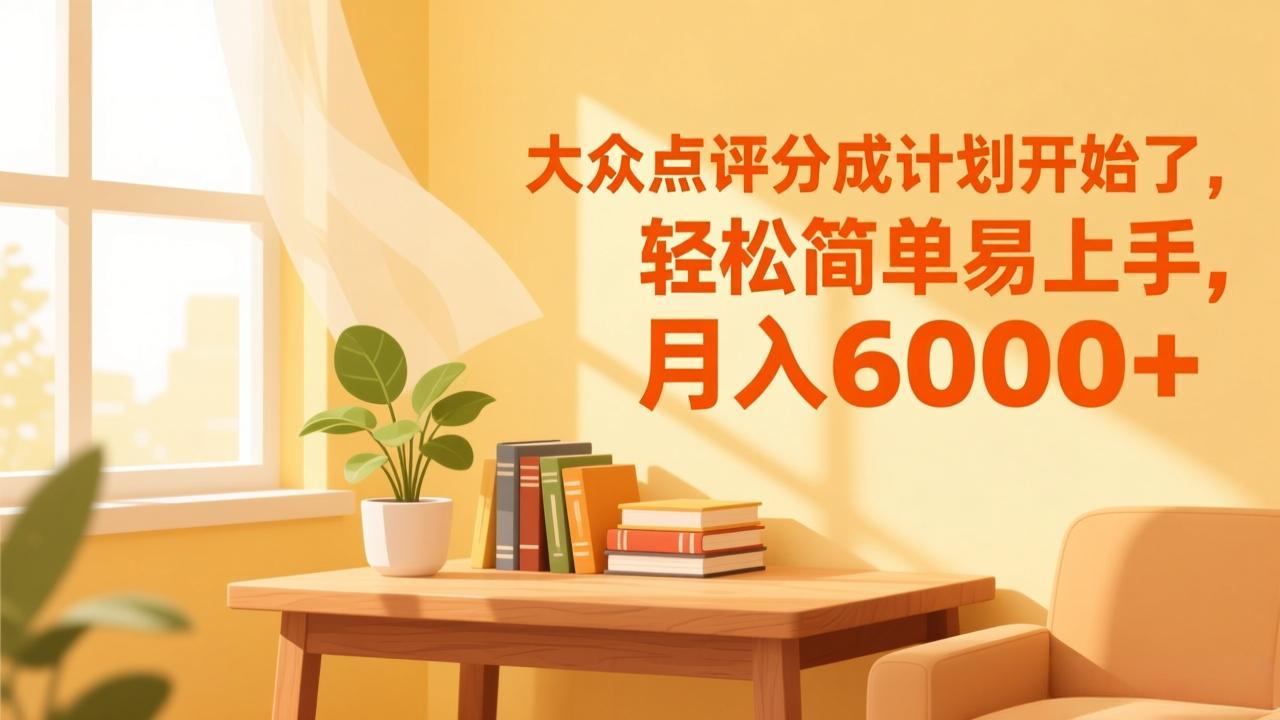 (17056期)大众点评分成计划开始了,轻松简单易上手,月入6000+网创吧-网创项目资源站-副业项目-创业项目-搞钱项目网创吧
