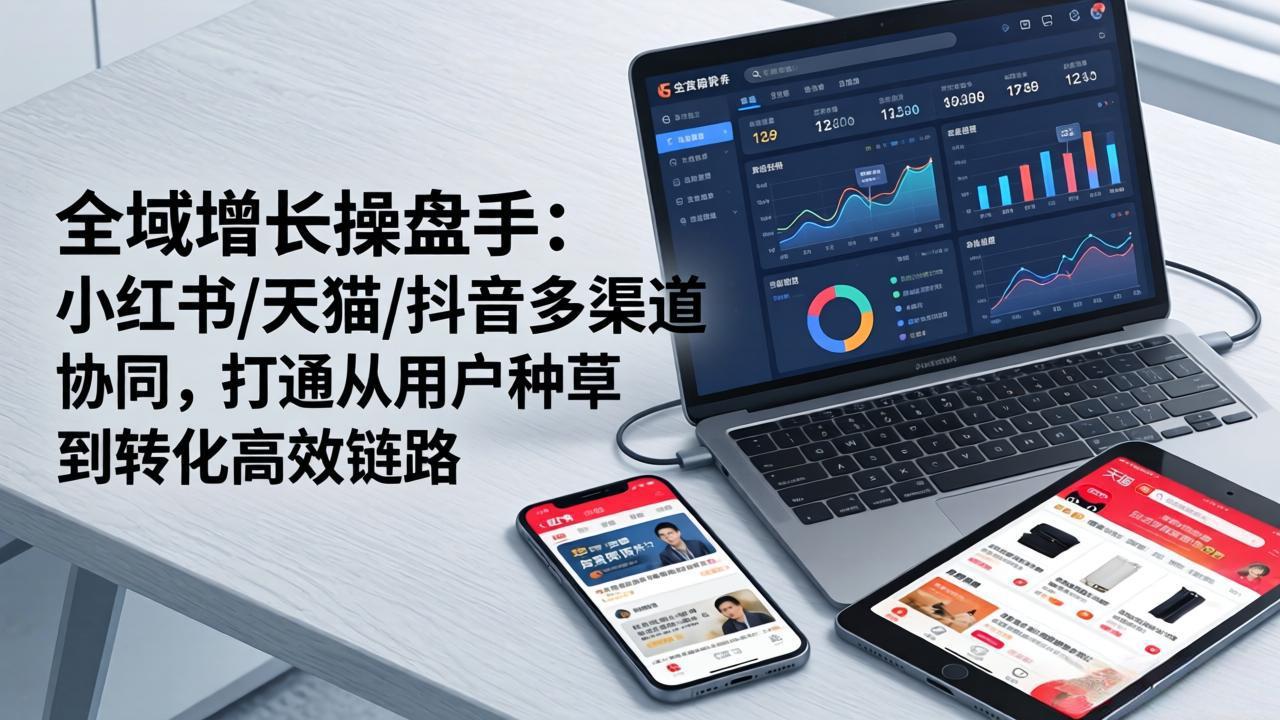 (17605期)全域增长操盘手:小红书/天猫/抖音多渠道协同,打通从用户种草到转化高效链路网创吧-网创项目资源站-副业项目-创业项目-搞钱项目网创吧