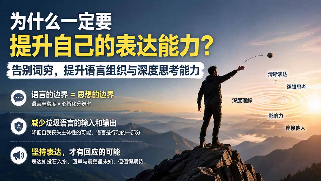 （20070期）付费文章：为什么一定要提升自己的表达能力？告别词穷，提升语言组织与深度思考能力网创吧-网创项目资源站-副业项目-创业项目-搞钱项目网创吧