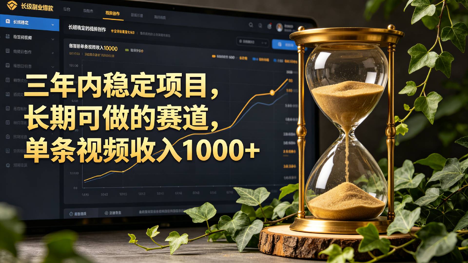 三年内稳定项目,长期可做的赛道,单条视频收入1000+网创库-网创项目资源站-副业项目-创业项目-搞钱项目网创吧