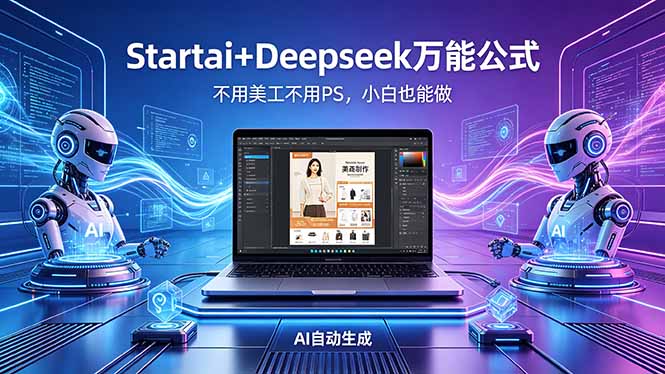 (18341期)AI自动做电商详情页:Startai+Deepseek万能公式,不用美工不用PS,小白也能做