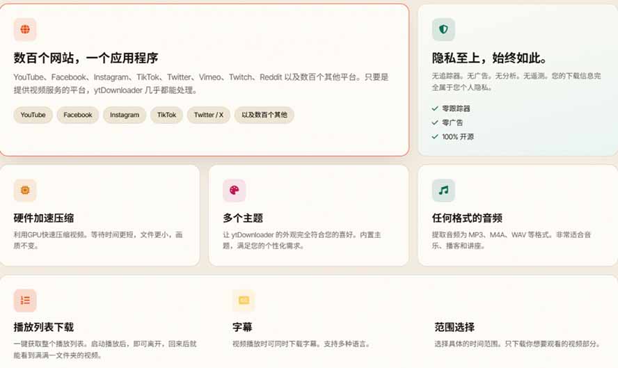 (20796期)YouTube、B站超100+平台视频免费下载, 超级好用,多平台免费开源热门视频下载器 ytDownloader网创库-网创项目资源站-副业项目-创业项目-搞钱项目网创吧