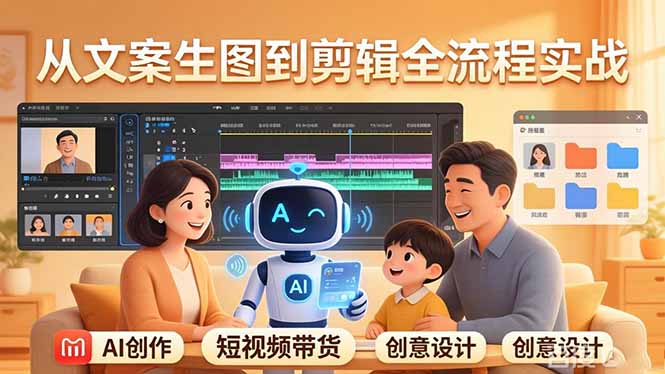 (17916期)原创 AI 剧情短视频带货:AI+家庭剧情+带货广告,从文案生图到剪辑全流程实战
