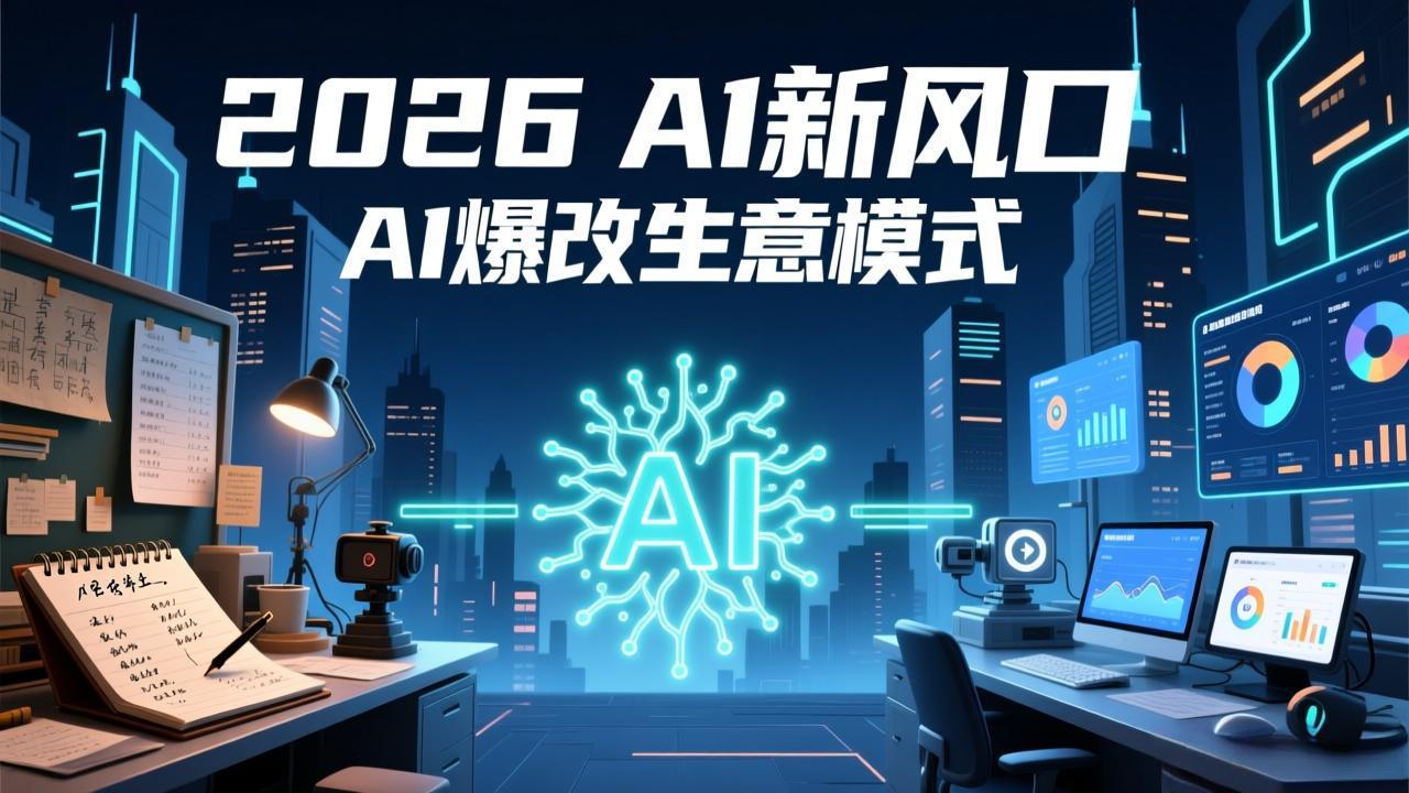 （17478期）2026年AI创富新风口，用人工智能爆改你的生意模式，从短视频到直播全面降本增效抢占先机网创吧-网创项目资源站-副业项目-创业项目-搞钱项目网创吧