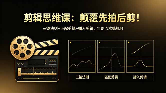 （18285期）剪辑思维课：颠覆先拍后剪！三镜法则+匹配剪辑+插入剪辑，告别流水账视频网创吧-网创项目资源站-副业项目-创业项目-搞钱项目网创吧
