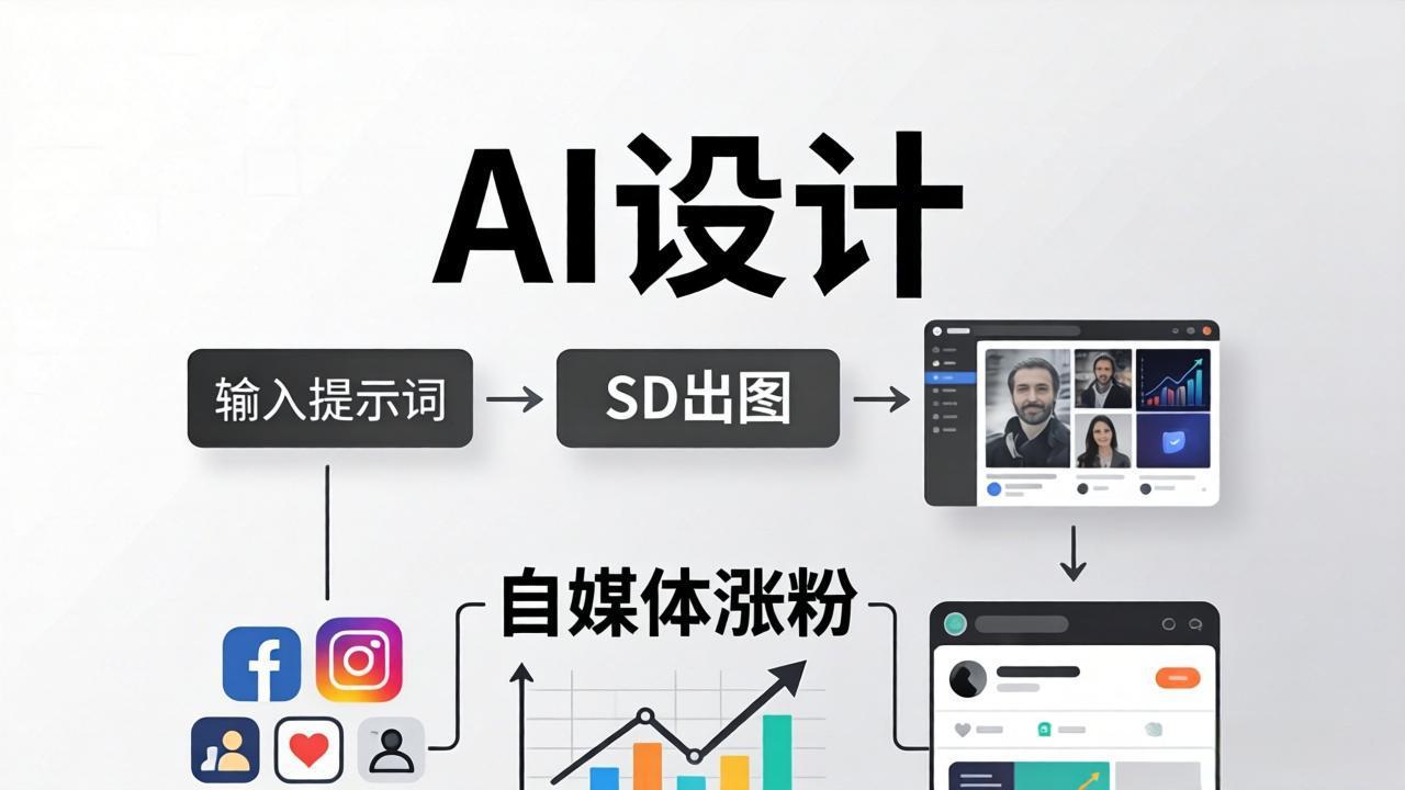（18136期）人人都是AI设计师：SD出图+自媒体涨粉一站教学，告别图文素材焦虑，AI设计让你轻松避开内卷网创吧-网创项目资源站-副业项目-创业项目-搞钱项目网创吧