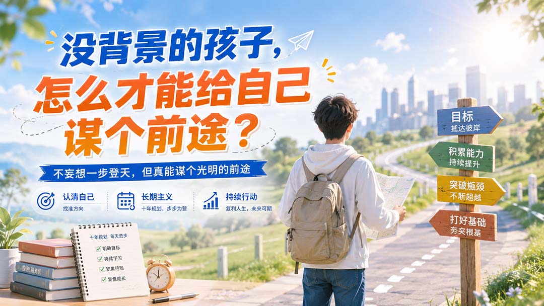 (20181期)付费文章:没背景的孩子,怎么才能给自己谋个前途?