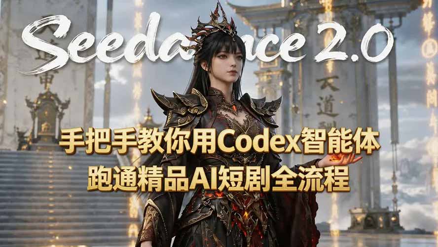 （19507期）手把手教你用Seedance2.0+Codex智能体跑通精品AI短剧全流程（附3种skill技能）网创吧-网创项目资源站-副业项目-创业项目-搞钱项目网创吧