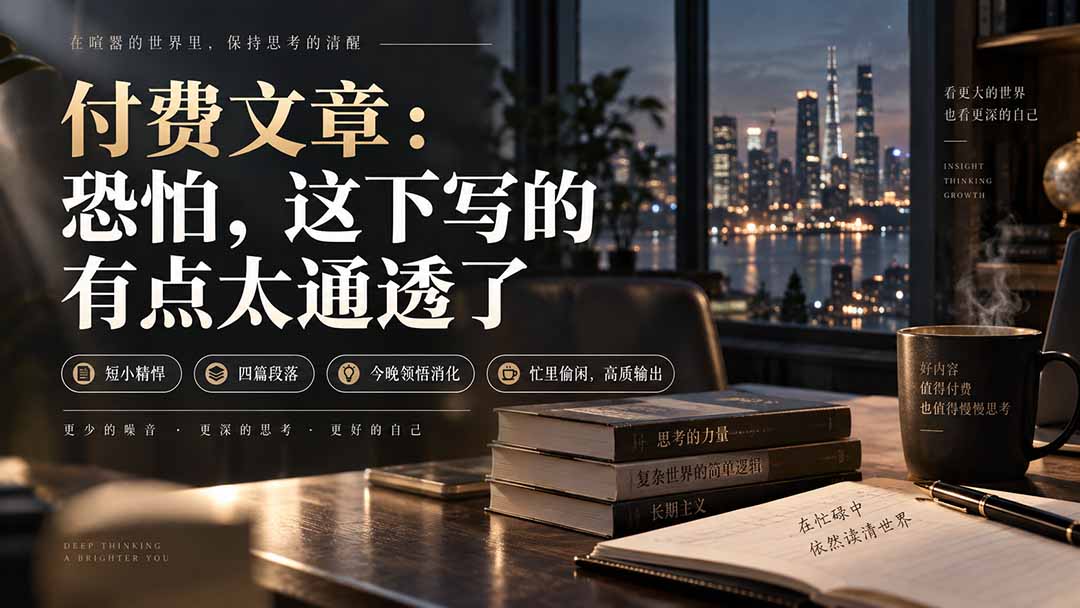 (20317期)灏泽付费文章:恐怕,这下写的有点太通透了网创吧-网创项目资源站-副业项目-创业项目-搞钱项目网创吧