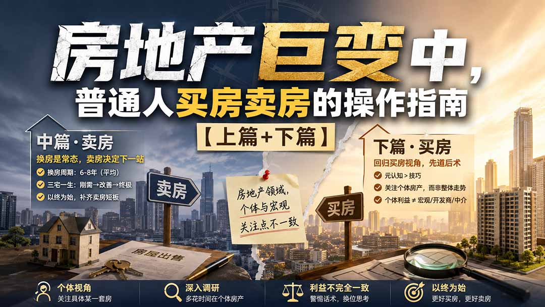 （20021期）付费文章：房地产巨变中，普通人买房卖房的操作指南【上篇+下篇】网创吧-网创项目资源站-副业项目-创业项目-搞钱项目网创吧