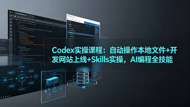 (19009期)Codex实操课程:自动操作本地文件+开发网站上线+Skills实操,AI编程全技能