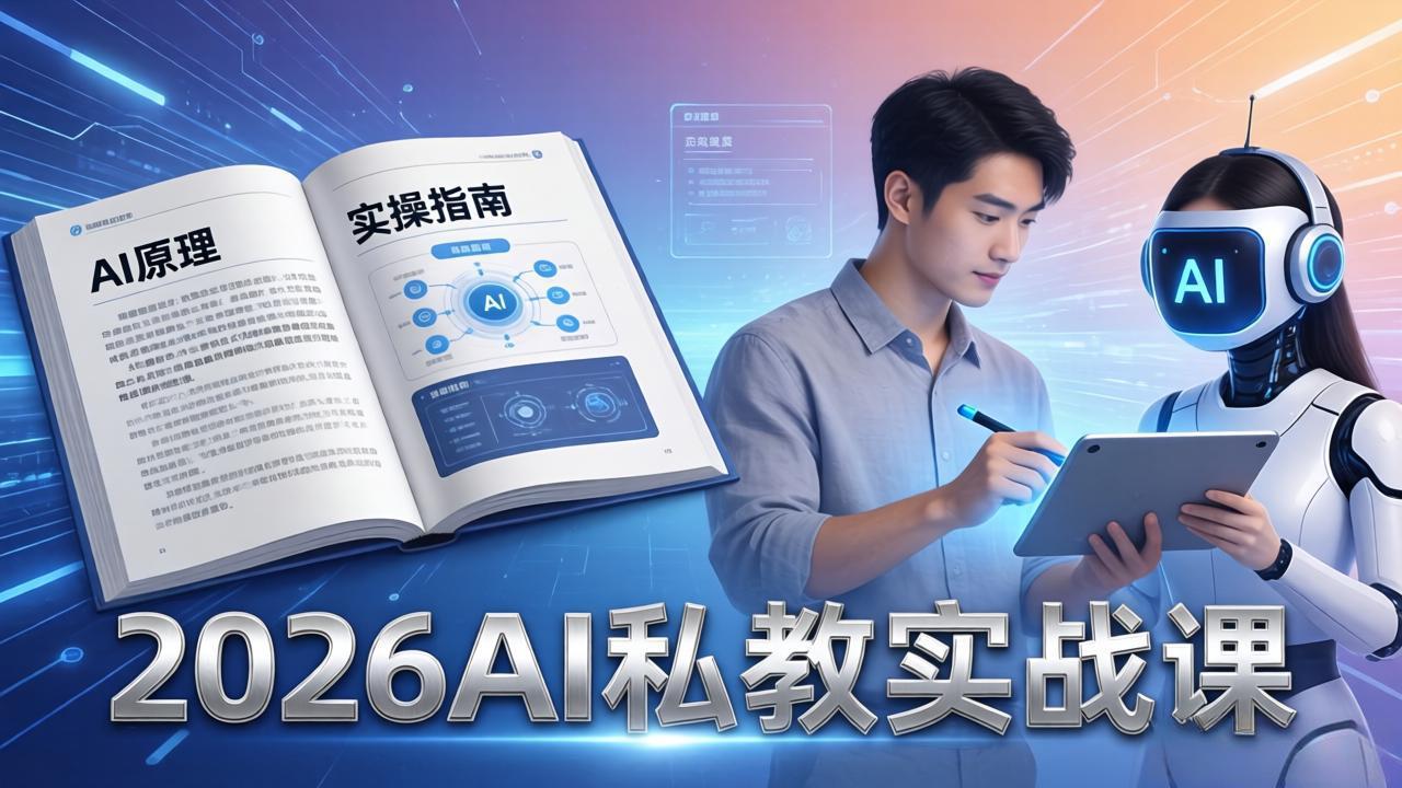 （17899期）2026AI私教实战课：从AI原理到全场景实操，零基础学会用AI提效+单人单干创业网创吧-网创项目资源站-副业项目-创业项目-搞钱项目网创吧