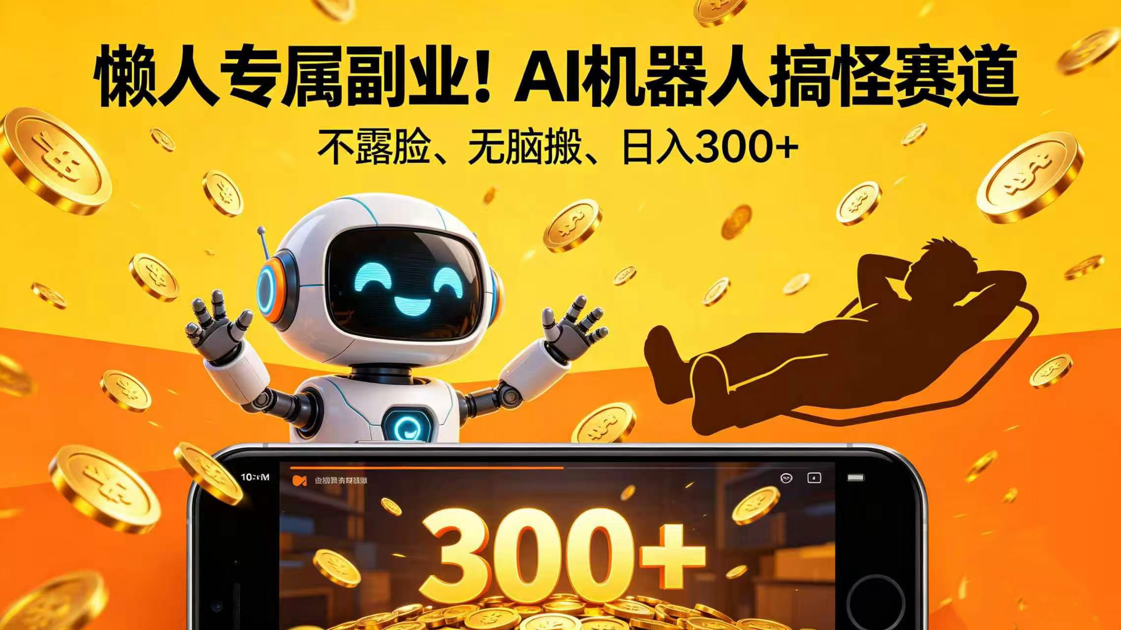 懒人专属副业!AI 机器人搞怪赛道,不露脸、无脑搬、日入 300+网创吧-网创项目资源站-副业项目-创业项目-搞钱项目网创吧