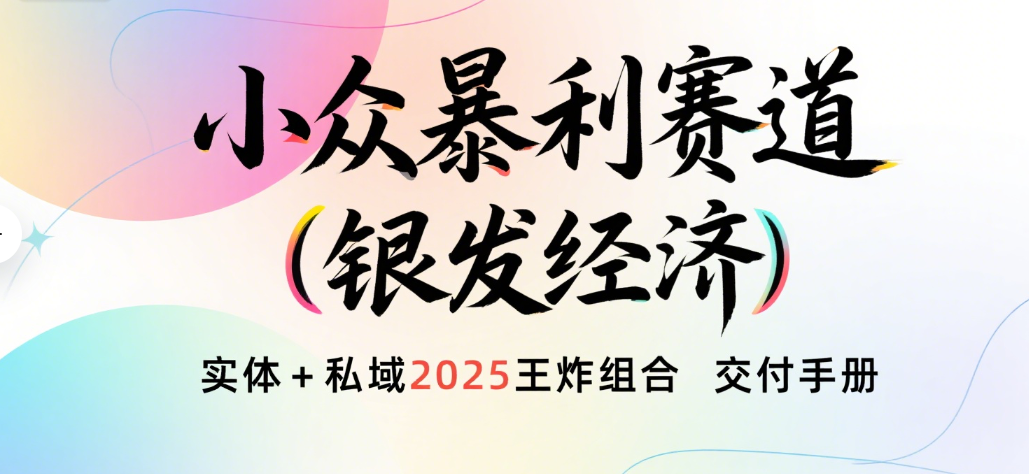 楠—小众暴利赛道（银发经济）实体+私域2025王炸组合 交付手册网创吧-网创项目资源站-副业项目-创业项目-搞钱项目网创吧