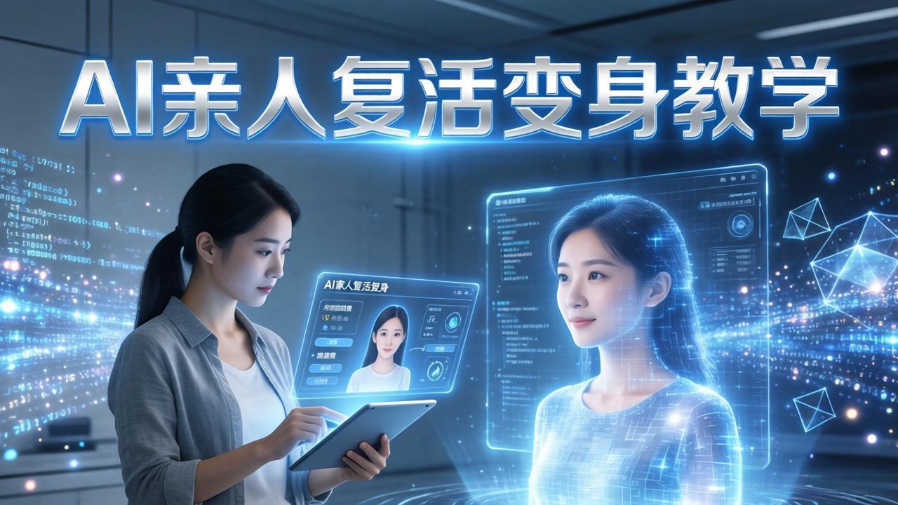 （17940期）AI亲人复活变身教学，最近超级火爆的项目，涨粉超级快，私域引流代做服务，收徒等网创吧-网创项目资源站-副业项目-创业项目-搞钱项目网创吧