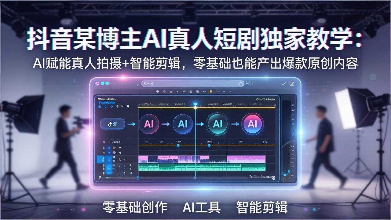 (17942期)抖音某博主AI真人短剧独家教学:AI赋能真人拍摄+智能剪辑,零基础也能产出爆款原创内容