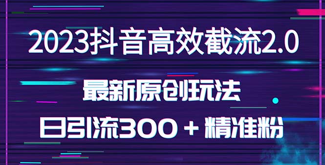 (5293期)日引300+创业粉,独家抖音高效截流2.0玩法(价值1280)网创吧-网创项目资源站-副业项目-创业项目-搞钱项目网创吧