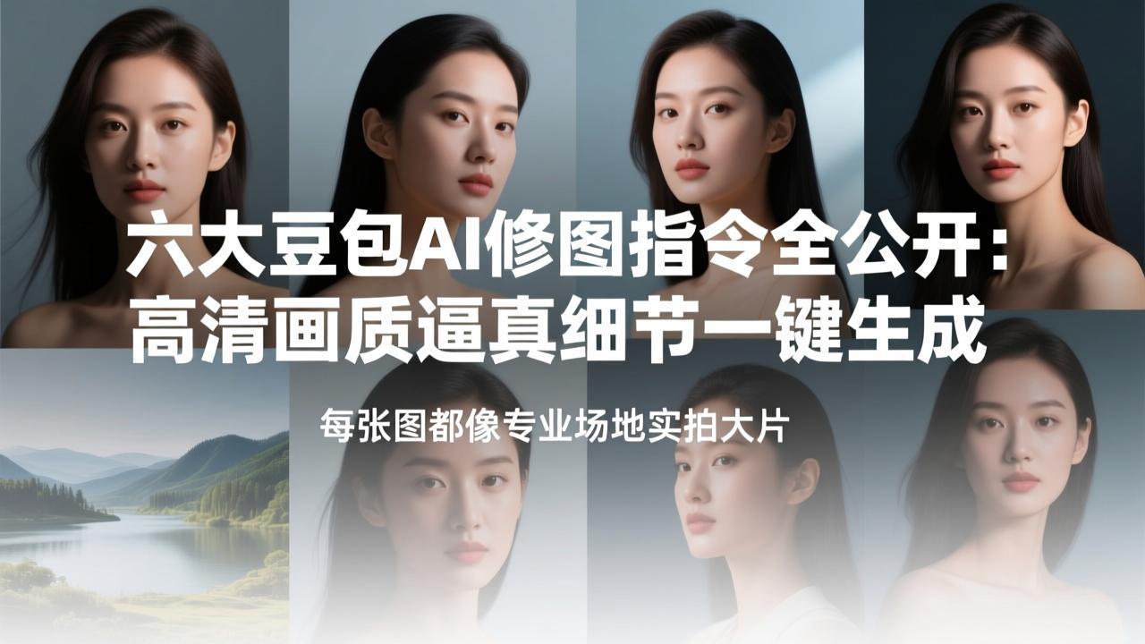 (17481期)六大豆包AI修图指令全公开:高清画质逼真细节一键生成,每张图都像专业场地实拍大片
