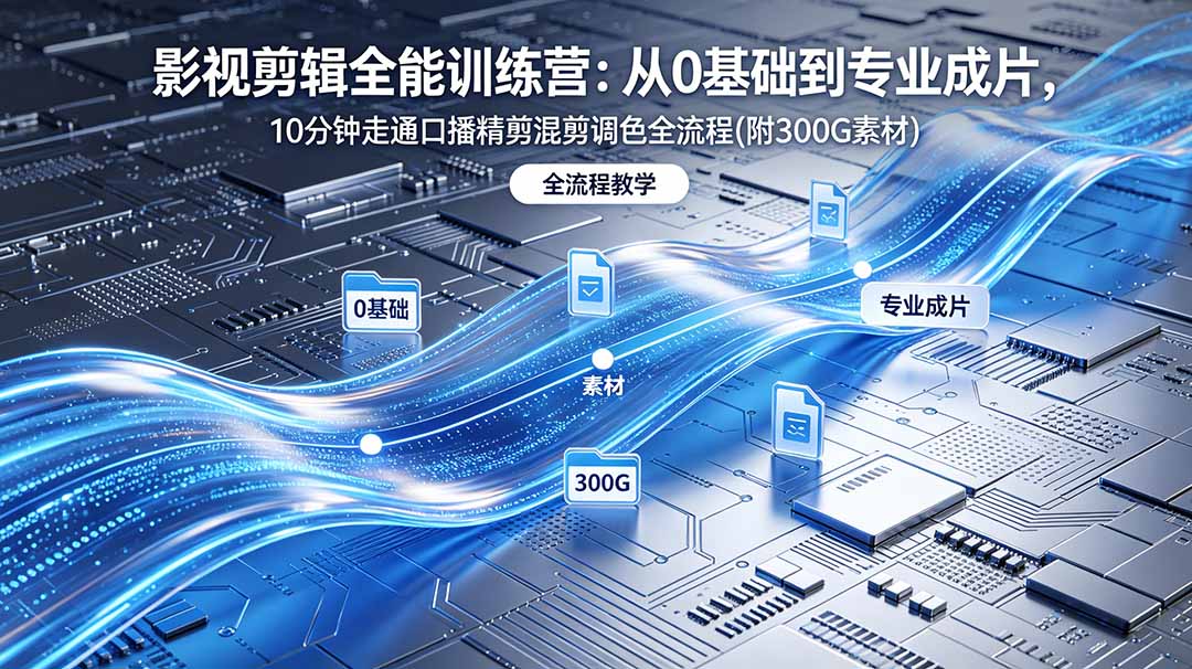 (18664期)2026影视剪辑全能实战课|0基础到专业成片,全流程教学,高清带300G素材网创库-网创项目资源站-副业项目-创业项目-搞钱项目网创吧