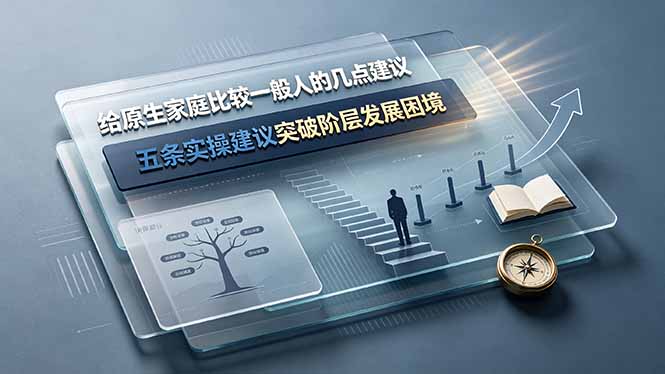 (19194期)付费文章:给原生家庭比较一般人的几点建议,五条实操建议突破阶层发展困境