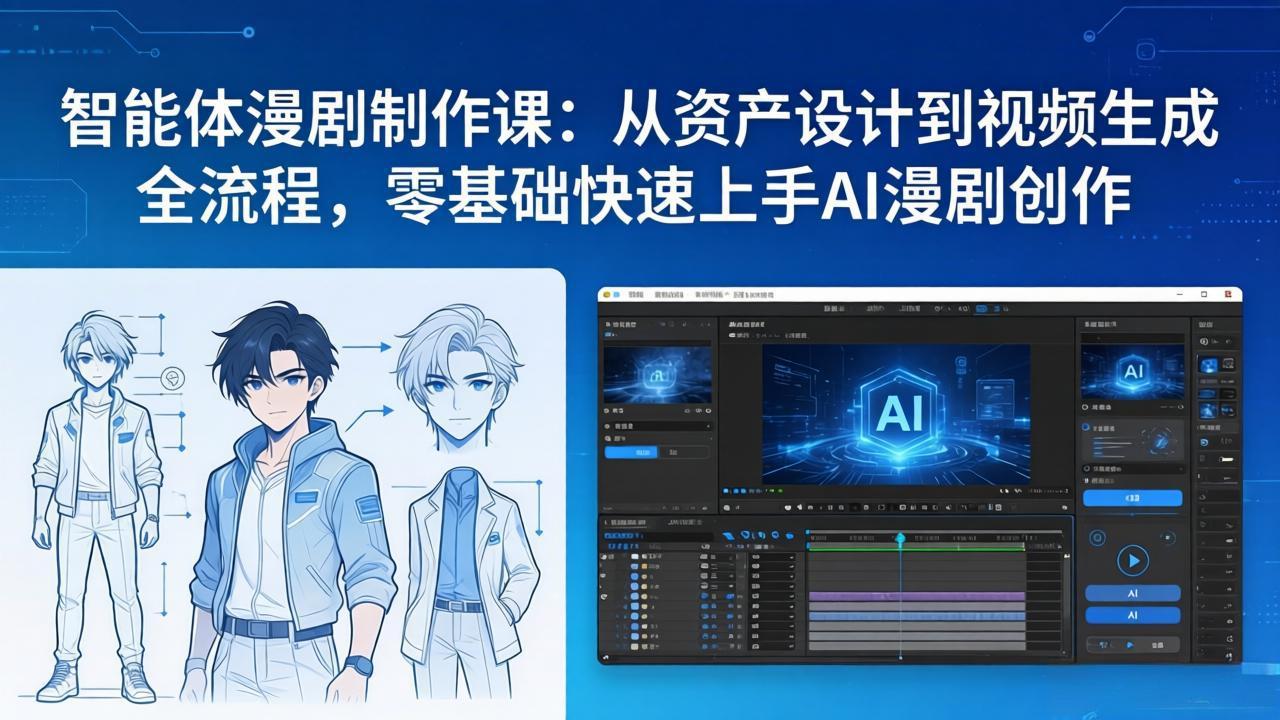 (17709期)智能体漫剧制作课:从资产设计到视频生成全流程,零基础快速上手AI漫剧创作