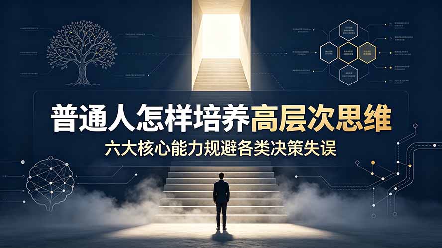 (19479期)付费文章:普通人怎样培养高层次思维,六大核心能力规避各类决策失误