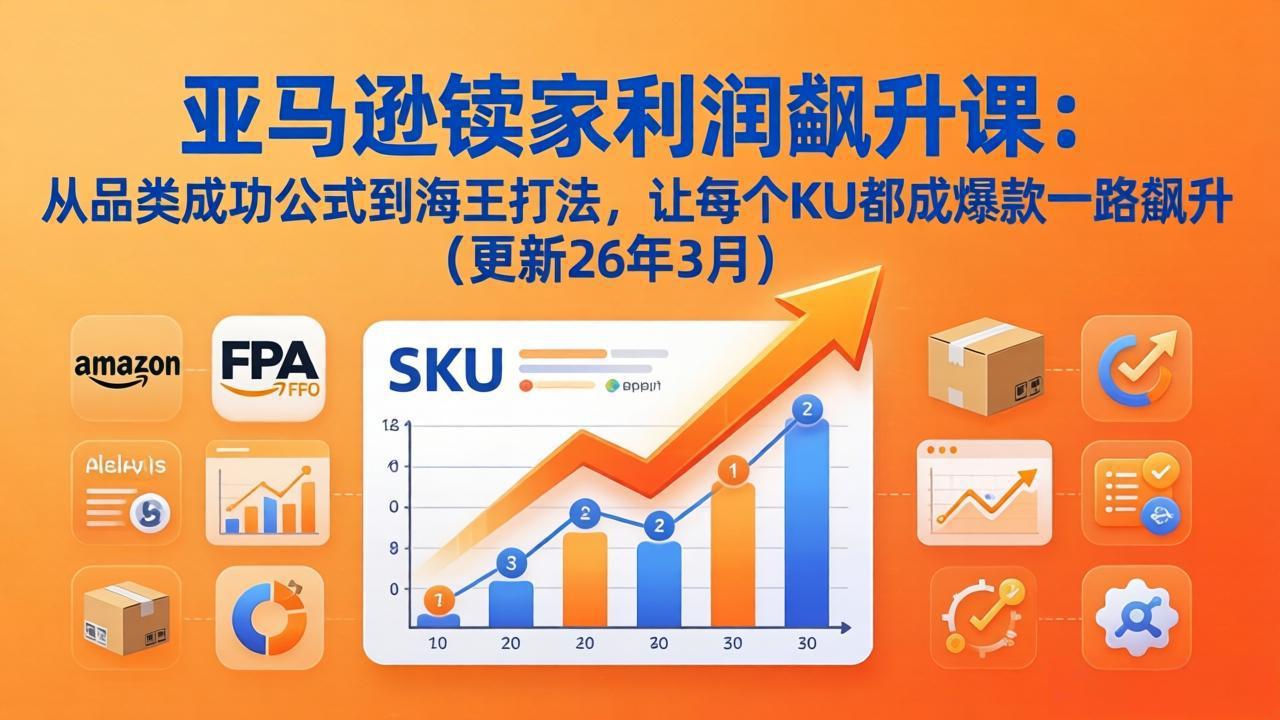 (17841期)亚马逊卖家利润飙升课:从品类成功公式到海王打法,让每个SKU都成爆款一路飙升(更新26年3月)网创吧-网创项目资源站-副业项目-创业项目-搞钱项目网创吧