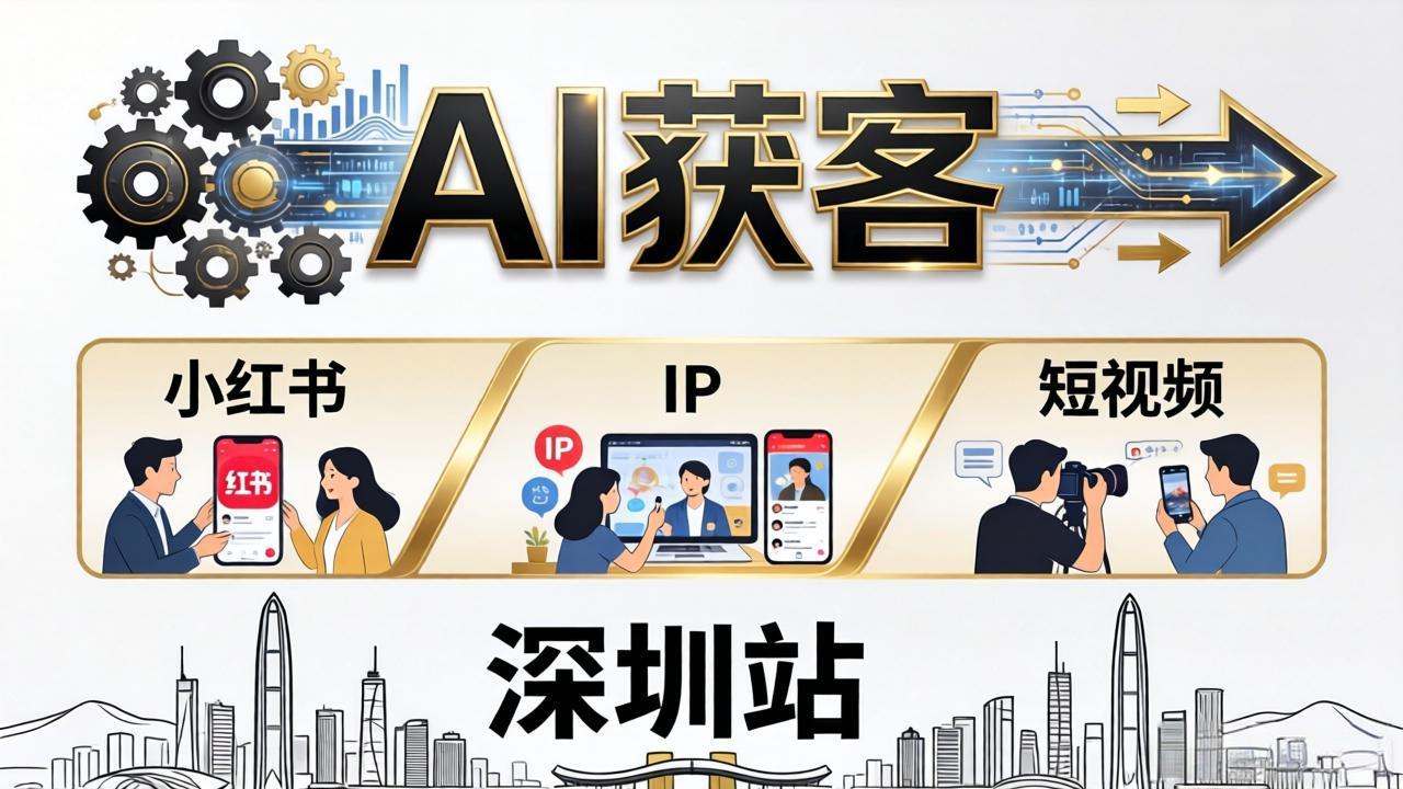 （18264期）2026AI获客大课深圳站：4月17日-19日3天2夜拆透小红书+IP+短视频，老板操盘手必来网创吧-网创项目资源站-副业项目-创业项目-搞钱项目网创吧