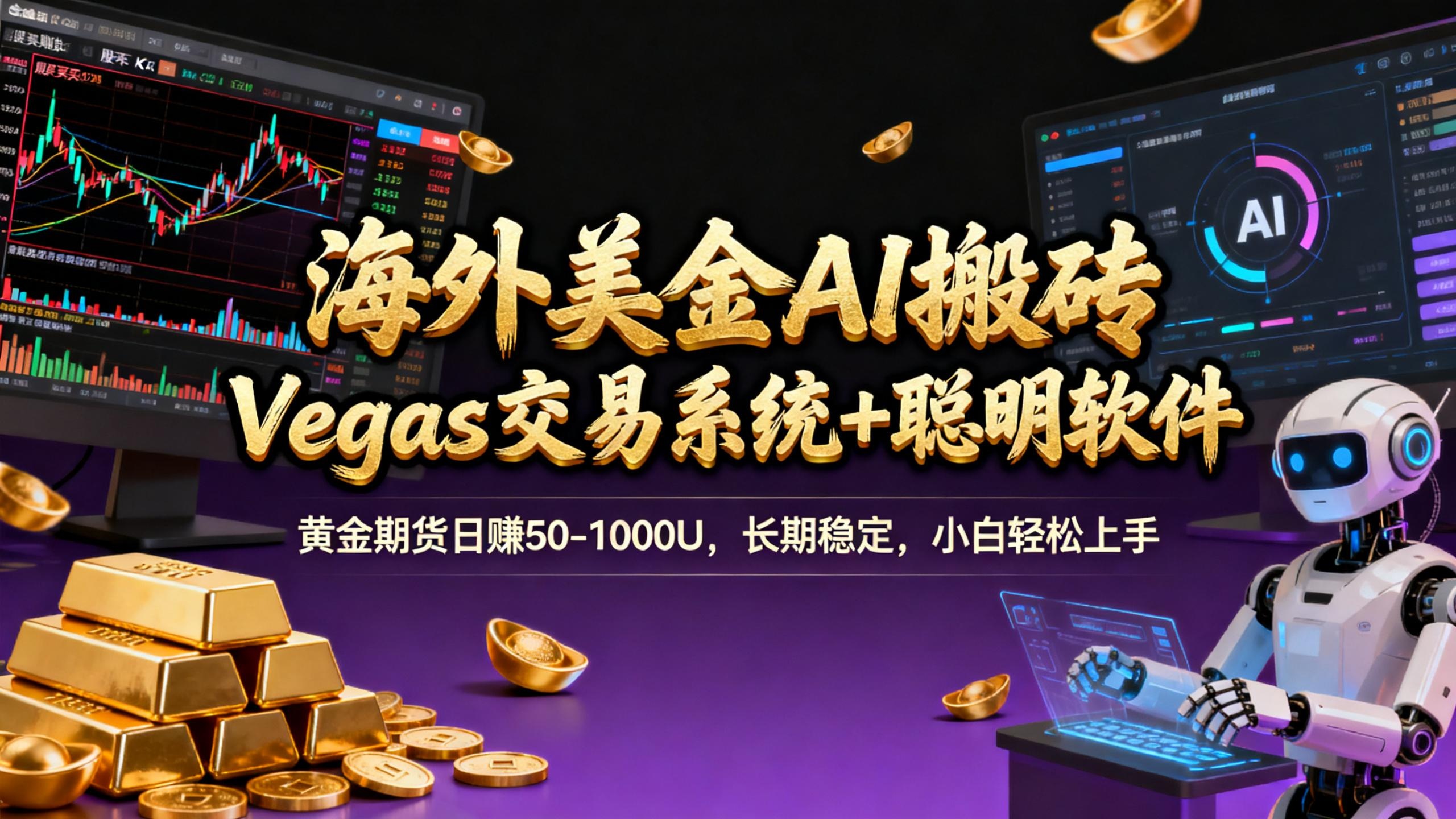 海外美金AI搬砖，Vegas交易技术+聪明软件，日赚50-1000U，长期稳定，小白轻松上手。网创吧-网创项目资源站-副业项目-创业项目-搞钱项目网创吧