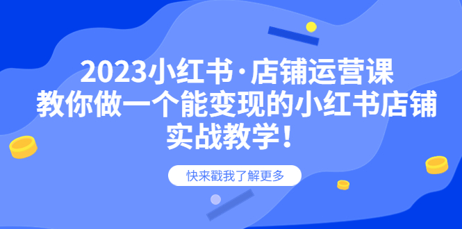 (6127期)2023小红书·店铺运营课,教你做一个能变现的小红书店铺,20节-实战教学