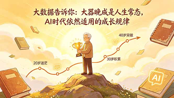 (18288期)付费文章:大数据告诉你:大器晚成是人生常态,AI 时代依然适用的成长规律