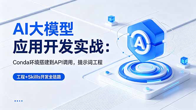 (18518期)AI 大模型应用开发实战:Conda环境搭建到API调用,提示词工程+Skills开发全链路