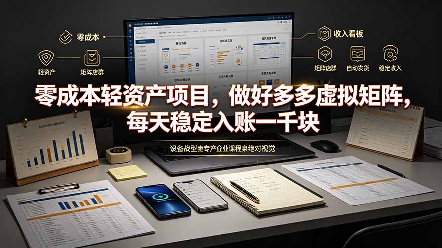 (19522期)零成本轻资产项目,做好多多虚拟矩阵,每天稳定入账一千块