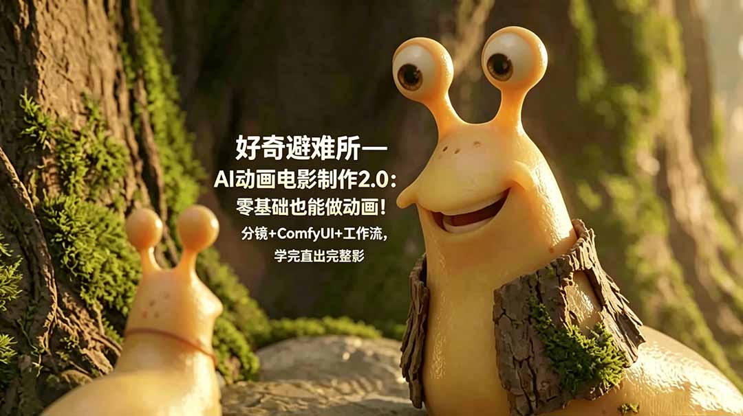 （18924期）好奇避难所—AI动画电影制作2.0：零基础也能做动画！分镜+ComfyUI+工作流，学完直出完整影片网创库-网创项目资源站-副业项目-创业项目-搞钱项目网创吧