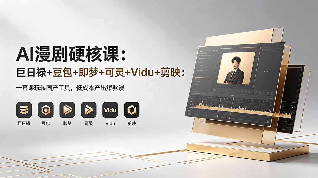 (18280期)AI漫剧硬核课:巨日禄+豆包+即梦+可灵+Vidu+剪映:一套课玩转国产工具,低成本产出爆款漫剧网创吧-网创项目资源站-副业项目-创业项目-搞钱项目网创吧