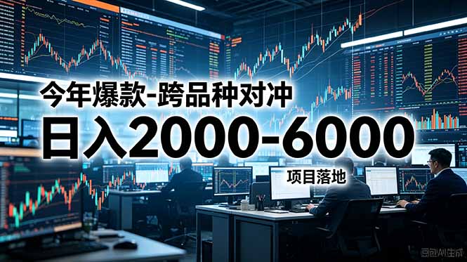 （18918期）今年爆款-跨品种对冲日入2000-6000，项目落地！网创吧-网创项目资源站-副业项目-创业项目-搞钱项目网创吧