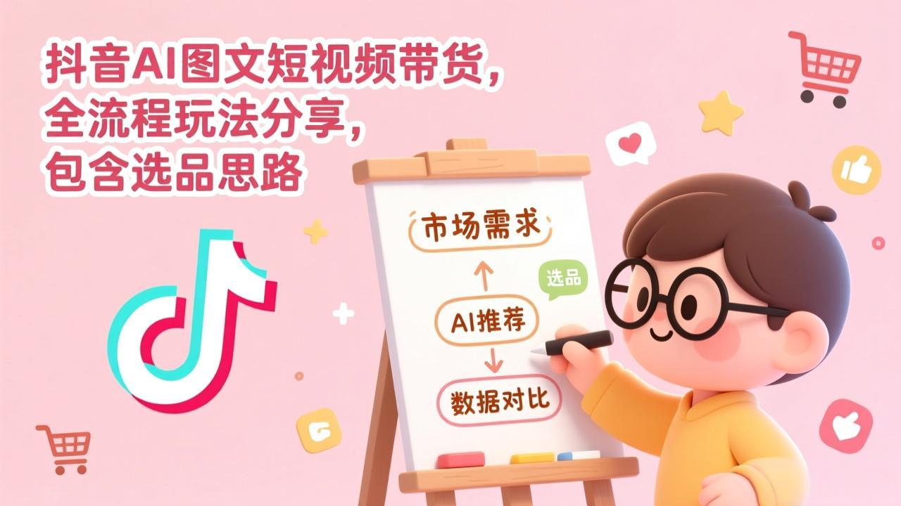 （17182期）抖音AI图文短视频带货，全流程玩法分享，包含选品思路网创吧-网创项目资源站-副业项目-创业项目-搞钱项目网创吧