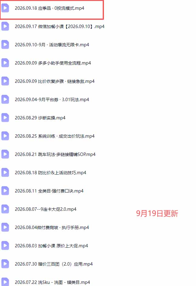 （20553期）拼多多实战特训营(更新0920)：不管是新手入门或老商家冲量，都有实操方法，跟着学，少走弯路