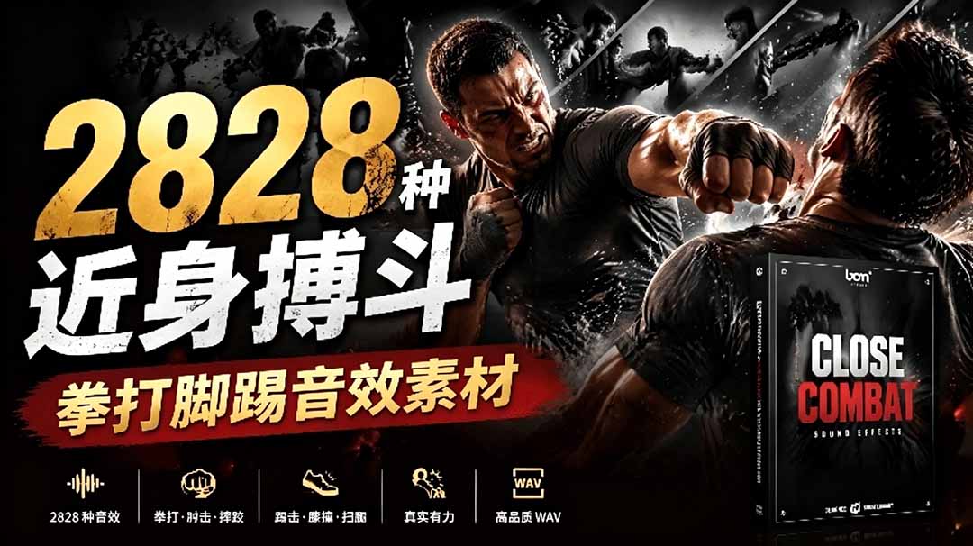 (19072期)宝藏级别音效!2828种近身搏斗拳打脚踢音效素材,全部中文分类,免解压使用 Close Combat网创库-网创项目资源站-副业项目-创业项目-搞钱项目网创吧