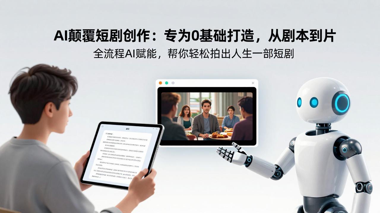 （17564期）AI颠覆短剧创作：专为0基础打造，从剧本到成片全流程AI赋能，帮你轻松拍出人生第一部短剧网创库-网创项目资源站-副业项目-创业项目-搞钱项目网创吧