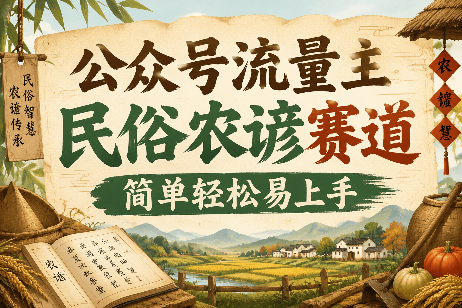 知鸿阁公众号流量主民俗农谚赛道,靠老祖宗留下的农谚写预测,选题不愁,结构固定,小白好上手!网创吧-网创项目资源站-副业项目-创业项目-搞钱项目网创吧