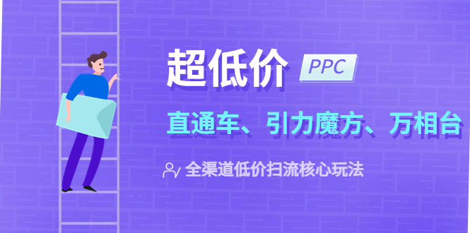 （5659期）2023超低价·ppc—“直通车、引力魔方、万相台”全渠道·低价扫流核心玩法网创吧-网创项目资源站-副业项目-创业项目-搞钱项目网创吧