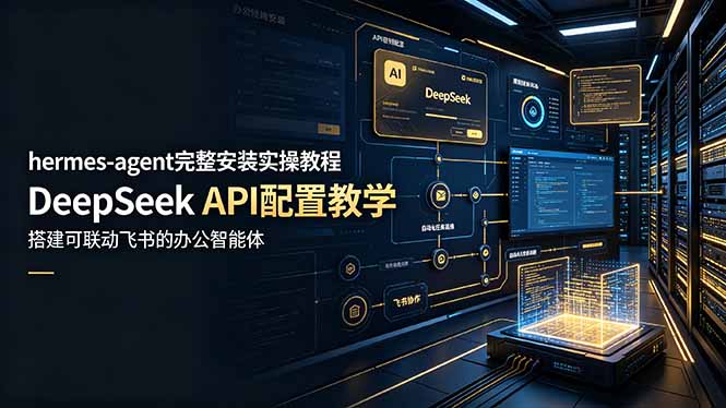 (19128期)hermes-agent完整安装实操教程,DeepSeek API配置教学,搭建可联动飞书的办公智能体网创吧-网创项目资源站-副业项目-创业项目-搞钱项目网创吧