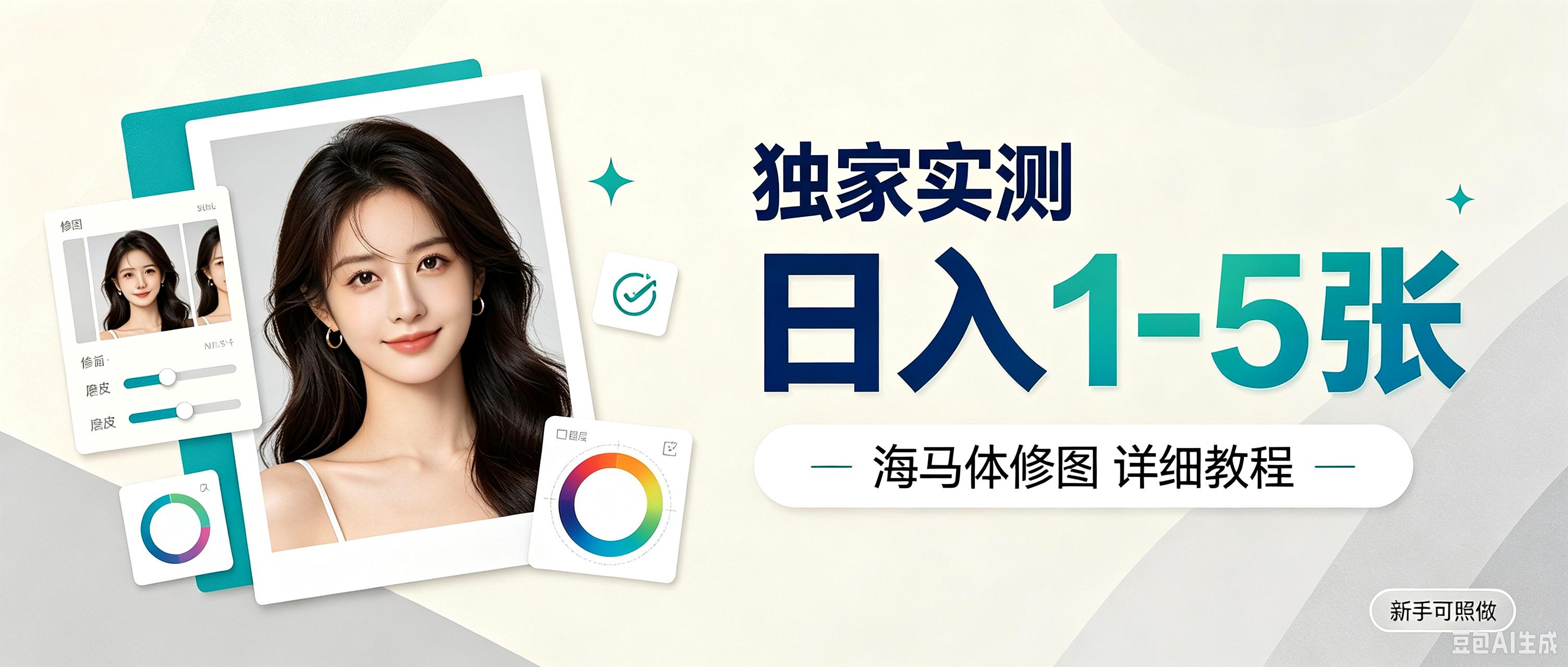 独家实测日入1-5张海马体修图 详细教程网创吧-网创项目资源站-副业项目-创业项目-搞钱项目网创吧