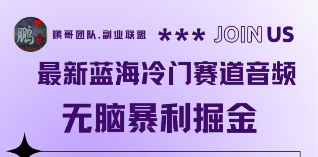 最新蓝海冷门赛道音频,无脑暴利掘金网创库-网创项目资源站-副业项目-创业项目-搞钱项目网创吧