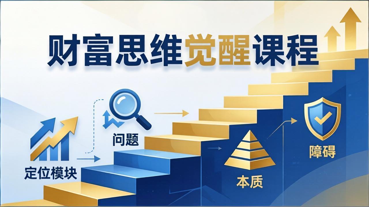 (17872期)财富思维觉醒第十期:3天大课四大模块,精准定位问题看清本质,扫清人生障碍网创库-网创项目资源站-副业项目-创业项目-搞钱项目网创吧