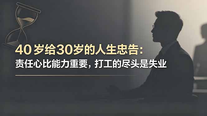 （18769期）付费文章：40岁给30岁的人生忠告：责任心比能力重要，打工的尽头是失业网创吧-网创项目资源站-副业项目-创业项目-搞钱项目网创吧